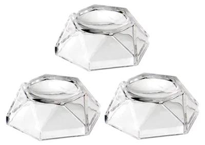 Produktbild von Kristallkugel-Basis - Acryl-Ständer transparent - Zur Präsentation von Kugeln - 3 Stück