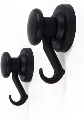 Produktbild von Magnetische Haken - Starke Neodymium-Magneten - Set von 2 - Schwarz