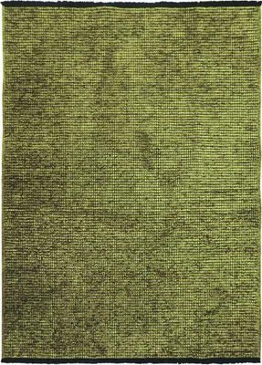Immagine prodotto di Tappeto a tessitura piatta in cotone nero con riflesso verde chiaro 120x170