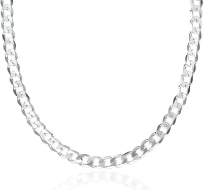 Produktbild von Silberkette 6mm 925er Silber Panzerkette für Herren von JEWLIX 45cm