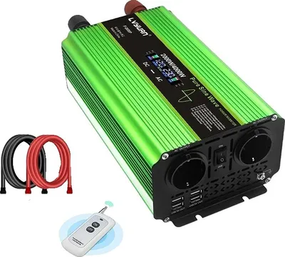 Image de Onduleur sinusoïdal pur avec fonction de télécommande, 4000W crête EU, DC24V-b