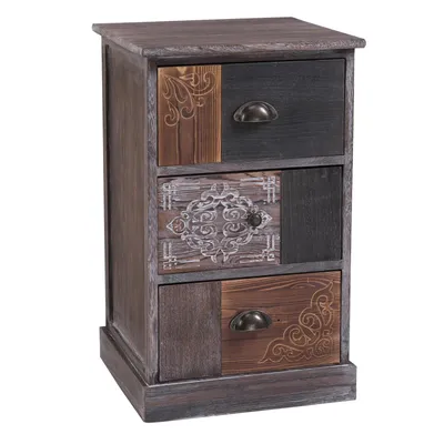 Produktbild von Schubladenkommode MARA Standregal Aufbewahrungsregal, Shabby Chic Vintage Look mit 3 Schubladen
