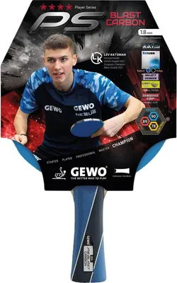 Obrázek produktu pro Pálka na stolní tenis GEWO PS Blast Carbon - profesionální karbonová pálka, guma ITTF