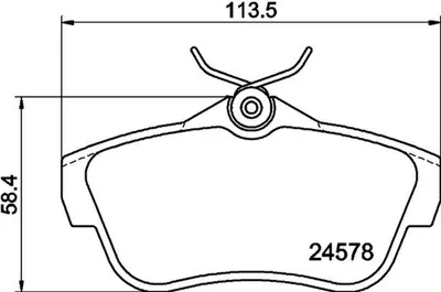 Produktbild von HELLA Bremsbeläge Satz Hinten Bremsklötze für CITROËN JUMPY Kasten 8DB 355 013-421