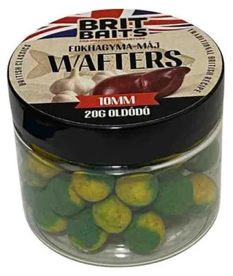 Immagine prodotto di BritBaits Wafters, pastiglie solubili al sapore di fegato e aglio, 10 mm