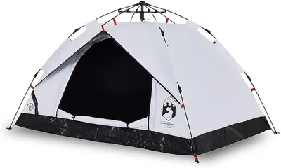 Imagen del producto de Tienda de campaña tipo cúpula, para 3 personas, color verde, montaje rápido, impermeable
