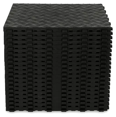 20er Set Garagenbodenplatten, 40x40 cm, PP, schwarz, rutschfest
