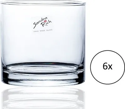 Produktbild von 6er Set Dekogläser Kerzengläser CYLI Zylinderform H. 10cm D. 10cm Sandra Rich