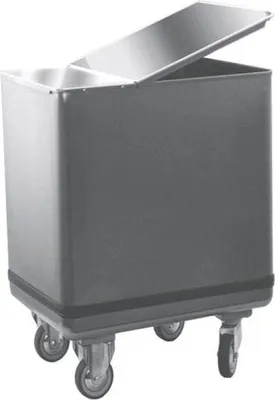 Produktbild von KBS Mehlwagen Zutatenwagen 105 Liter auf Rädern aus Edelstahl mit Klappdeckel