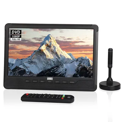 Image de August DA383D -10 .1 ". TV HD portable avec lecteur DVD & batterie intégrée DVB-T2 mini LCD TV