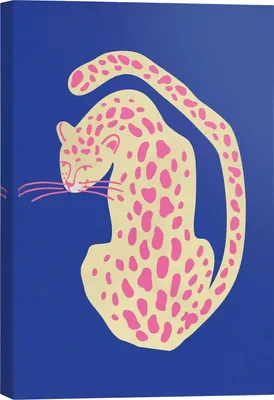 Produktbild von Leinwandbild - Blau - Gelb - Pink - 20 x 30 cm - Blue Pink Cat