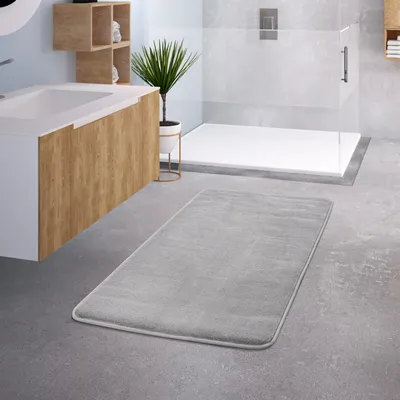 Produktbild von TT Home Badezimmer Badematte Duschmatte Rutschfest Waschbar Memory Schaum Stein Muster Größe 50x80 cm