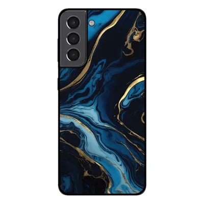 Immagine prodotto di Smartphonica Custodia per Samsung Galaxy S21 Plus con stampa in marmo - Custodia posteriore in TPU con design in marmo - Oro Blu