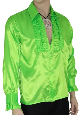 Produktbild von Rüschenhemd für Herren, grün Gr. S - XXL, Größe:S