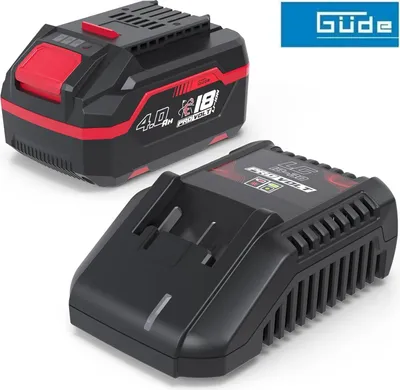 Produktbild von GÜDE Starterset System E³ Ladegerät + 18V E³ Akku 4.0 Ah LGAP 18-3040 P