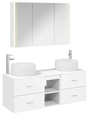 Imagen del producto de Juego de muebles de baño 4 pcs Blanco