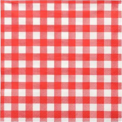 Image de PAPSTAR  87102 PAPSTAR Motivservietten "Vichy Karo", 330 x 330 mm