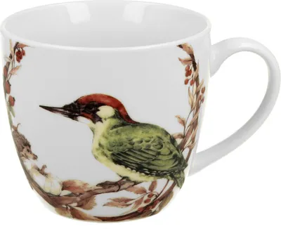 Obrázok produktu pre Duo hrnček na kávu zvieratá, ďateľ z porcelánu, hrnček, šálka, hrnček na kávu s uchom 460 ml