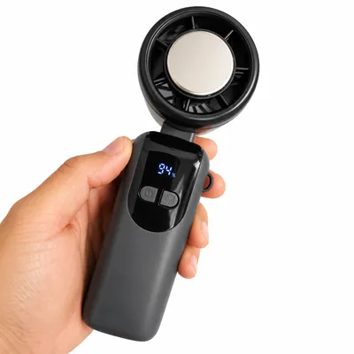 Produktbild von E47C Turbo Handventilator mit Eiskühlung, 16.000 U/min, 100 Stufen, Mini Akku Ventilator mit LED Display USB-C für Reise Outdoor Arbeit