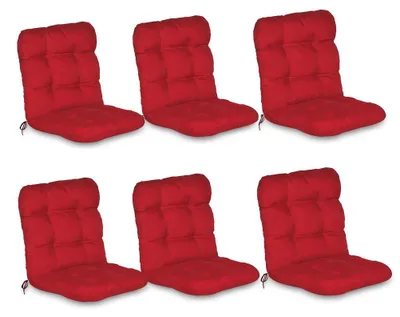Produktbild von Beautissu 6er Set Niedriglehner Auflagen Set Flair NL, 100x50x8cm, Rot