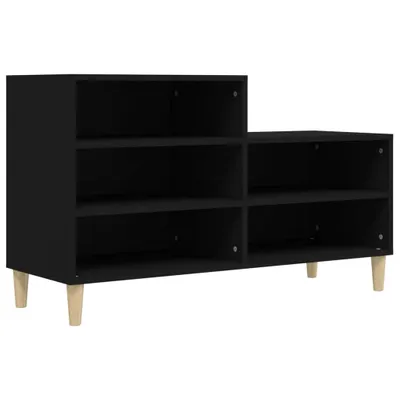 Obrázok produktu pre vidaXL Stojan na topánky čierny 102x36x60 cm Materiál drevo
