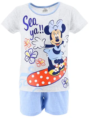 Produktbild von Schlafanzug kurz Minnie Mouse Hellgrau 116 cm
