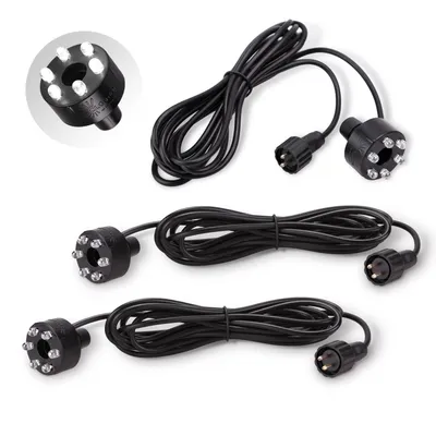 Produktbild von CLGarden 3 Stück LED Ring kalt Weiss für LED Springbrunnen Set kaltweiss Beleuchtung
