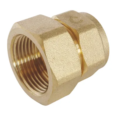 Produktbild von SOMATHERM FOR YOU – Gerader Klemmringverschraubung (zum Aufschrauben) für PER-Rohr Ø20 – Innengewinde 20/27 (3/4'') – Ermöglicht den Anschluss eines PER-Rohrs mit einem Durchmesser von Ø20 durch einfaches Aufschrauben auf eine Mutter ohne Spezialwerkzeug (zwei Gabelschlüssel reichen aus)