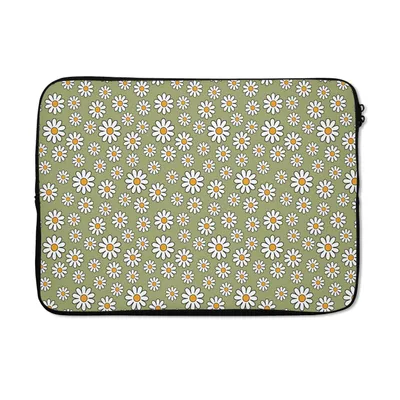 Produktbild von MuchoWow® Laptop Hülle 14 ZollVintage - Muster - Gänseblümchen Laptoptasche - Laptoptasche - Stoßsicher - Schutzhaube