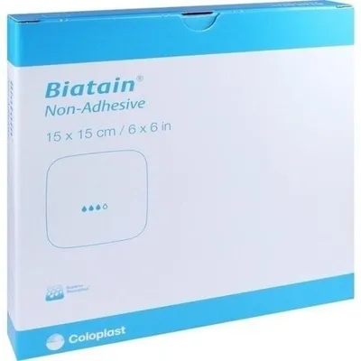 Productafbeelding van Biatain schuimverband, niet-klevend, 15x15 cm, artikelnummer 3413, 5 stuks