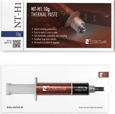Produktbild von Noctua NT-H1 10G, Wärmeleitpaste, 2,49 g/cm³, -50 - 110 °C, 4 ml, 10 g, 1 Stück(e)
