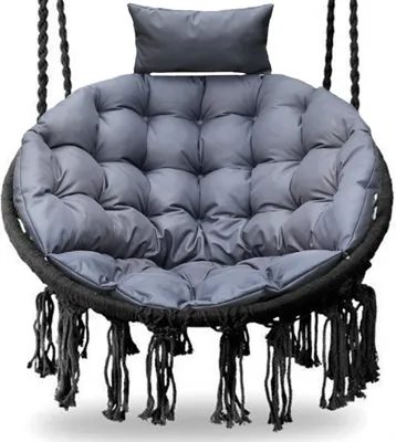 Zdjęcie produktu dla Poduszka na kokon wiszący fotel XXL 110 cm ciemnoszara