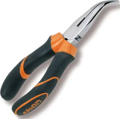 Productafbeelding van Gebogen Tang - Rond Lang - Precisiewerk - Professioneel Gebruik - 160 mm - Oranje