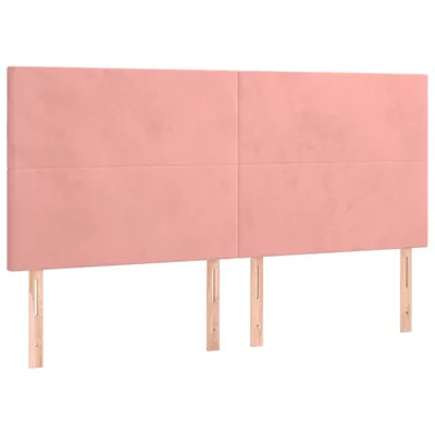 Zdjęcie produktu dla VidaXL 3116111, Różowy, Poliester, Drewno, 1600 mm, 118 cm, 128 cm, 50 mm