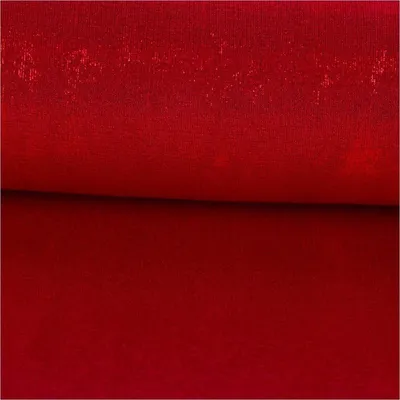 Produktbild von Jerseystoff Meterware Glitzer Slinky Bijoux Foil rot 1,45m
