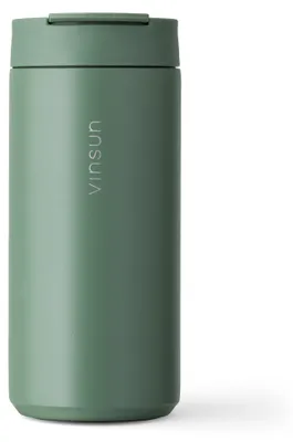 Thermobecher Edelstahl 350ml grün Kaffee Becher Trinkbecher Isolierbecher Tee Vinsun