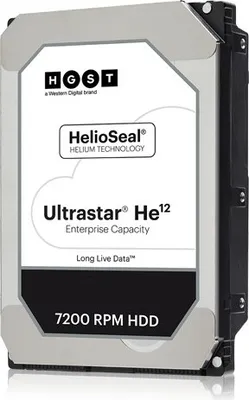 Produktbild von Western Digital Ultrastar He12, 12 TB, 7200 RPM, 256 MB, 3.5", Serial ATA III