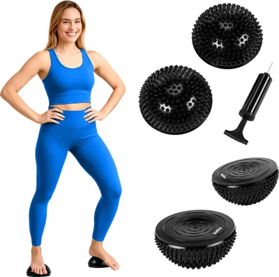 Image de Kedica® Balance Ball, Hérisson demi-sphère, Stepping Stone, entraîneur d'équilibre - set de 2 pièces - Fitness. Massage