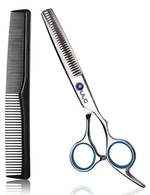 Produktbild von Effilierschere mit Kamm 6,5 Zoll Japanischer Edelstahl Blau 16,5 cm