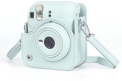 Image de Étui pour mini-appareil photo en cuirPolyuréthane- Bandoulière réglable - Mini-appareil photo instantané - Sac de voyage protecteur