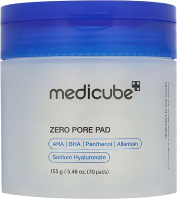 Produktbild von Medicube Zero Pore Pad 2.0 – Sanfte Exfoliation und intensive Porenpflege für glatte, klare Haut – Mit AHA, BHA und natürlichen Pflanzenextrakten – 70 Pads