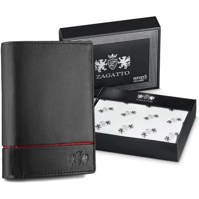 Immagine prodotto di Portafoglio da uomo ZG-N4-F5 RFID NERO-Rosso