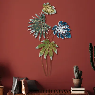 Obrázok produktu pre Wallity, Monstera- TNL2232, Farebné, Ostatné bytové dekorácie, 69 x 113 cm, 100% kov (hrúbka: 1