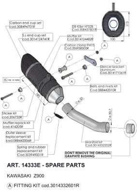 Image de Support d'échappement LeoVince vis de rechange d'échappement kit de support pour Kawasaki Z 900 année 2020