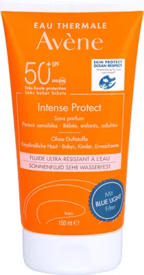 Produktbild von Avene Intense Protect 50+, Sonnenschutzmittel, Gesicht, Tube, Schutz, Empflindliche Haut, 150 ml