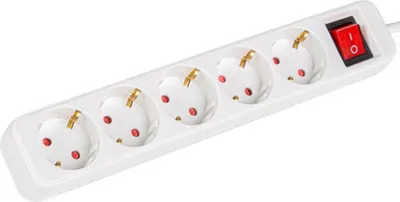 Obrázek produktu pro Lanberg Steckdosenleiste 5x Schuko mit Schalter, 1.5m wei