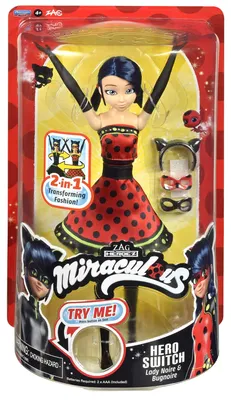 Image de MIRACULOUS La Chrysalide et le Chat Noir poupée La Chrysalide avec transformation héroïque