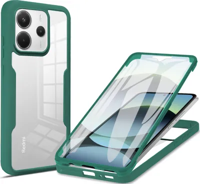 Obrázek produktu pro Pouzdro pro Xiaomi Redmi Note 14 4G, 360° Kompletní Ochrana s Vestavěným Chráničem Displeje zelené