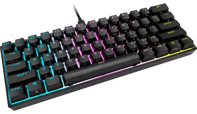 Zdjęcie produktu dla Corsair K65 RGB MINI 60%, Mini, Przewodowa, USB, Mechaniczna, RGB LED, Czarny