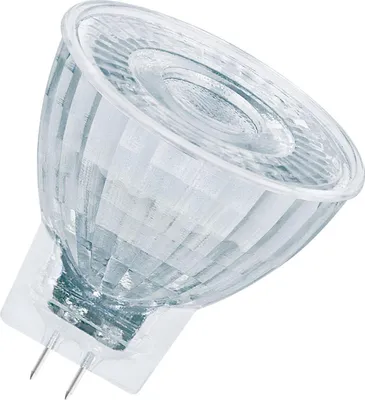 A close-up studio shot of an LED reflector lamp.